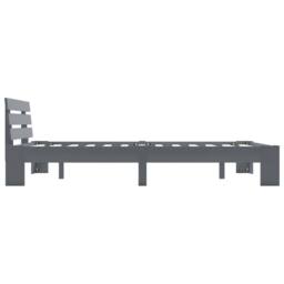 Berkfield Home Modern Bed Frame Grey Solid Pine Wood 120x200 cm - Size: Small Double - thumbnail 4