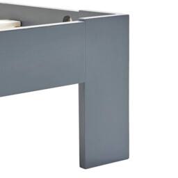 Berkfield Home Modern Bed Frame Grey Solid Pine Wood 120x200 cm - Size: Small Double - thumbnail 6