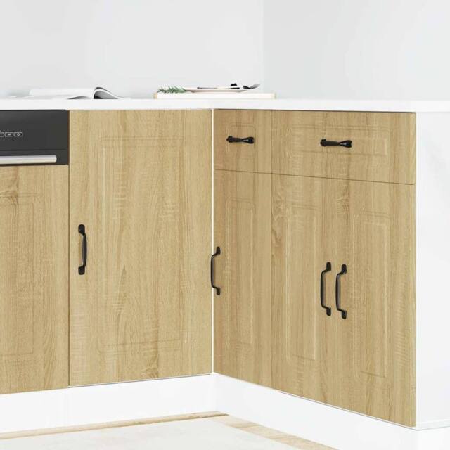 Berkfield Home Kitchen Base Cabinet Kalmar Sonoma Oak Engineered Wood in Light Oak - image 1