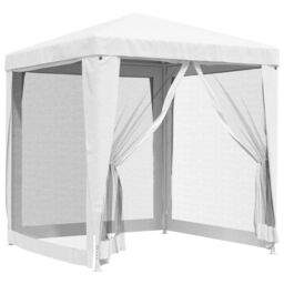 Berkfield Home Party Tent with 4 Mesh Sidewalls 2x2 m White - thumbnail 2