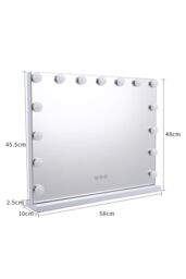 Living and Home Makeup Mirror with Lights, 3 Lighting Modes & Touch Screen Control, Tabletop and Wall Mirror For Home in Natural - thumbnail 6