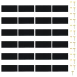 Berkfield Home Insect Door Curtains 2 pcs with Magnet Blocks Black 210x90 cm - thumbnail 4