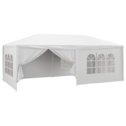 OUTSUNNY 6 x 3(m) Outdoor Gazebo Canopy Party Tent with 6 Removable Side Walls in White - thumbnail 2