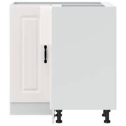 Berkfield Home Kitchen Corner Base Cabinet Kalmar High Gloss White Engineered Wood - thumbnail 5