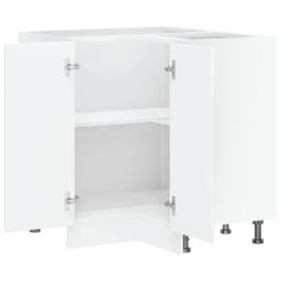 Berkfield Home Kitchen Corner Base Cabinet Kalmar High Gloss White Engineered Wood - thumbnail 6