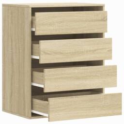 Berkfield Home Corner Chest of Drawers Sonoma Oak 60x41x76 cm Engineered Wood in Light Brown - Size: 60 x 41 x 76 cm - thumbnail 5