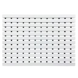 Nicoman PVC Duckboard Anti Slip Shower Mat Bath Mat 61cm x 43cm in White - Size: 61 cm x 43 cm