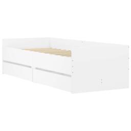 Berkfield Home Bed Frame with Drawers without Mattress White 90x190 cm Single - thumbnail 4