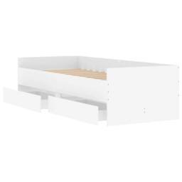 Berkfield Home Bed Frame with Drawers without Mattress White 90x190 cm Single - thumbnail 5