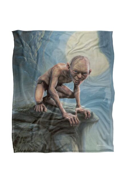 Lord of the Rings The Blanket, 152x127 cm Gollum Painting Silky Touch Super Soft Throw Blanket in White - image 1