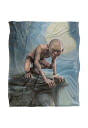 Lord of the Rings The Blanket, 152x127 cm Gollum Painting Silky Touch Super Soft Throw Blanket in White - thumbnail 1