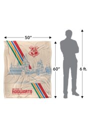 Warner Brothers Harry Potter Hogwarts Stripes Blanket 152 x 127 cm in White - thumbnail 5