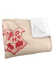 Warner Brothers Harry Potter Hogwarts Stripes Blanket 152 x 127 cm in White - thumbnail 3