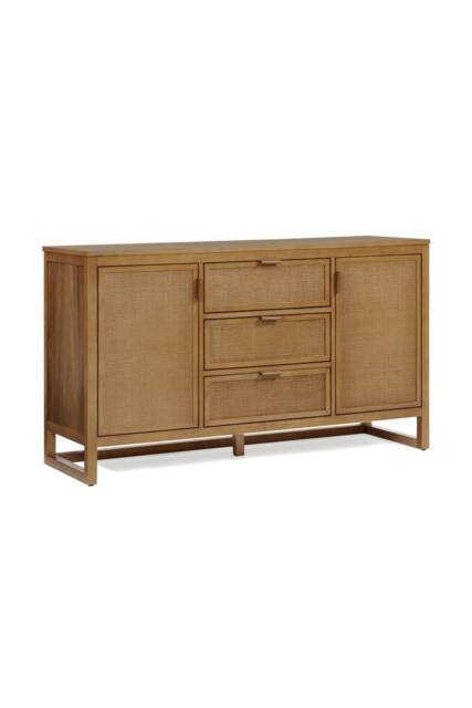 Teamson Home Hatteras Wooden Sideboard 3 Drawers 2 Doors in Natural - image 1