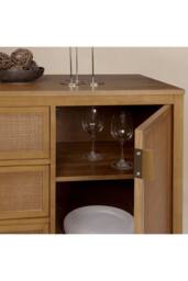 Teamson Home Hatteras Wooden Sideboard 3 Drawers 2 Doors in Natural - thumbnail 4