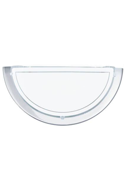 Eglo Planet 1 Chrome & Metal & Glass Semi Sphere Flush Wall Light in Metallic Silver - image 1