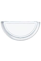 Eglo Planet 1 Chrome & Metal & Glass Semi Sphere Flush Wall Light in Metallic Silver