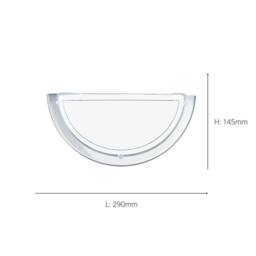 Eglo Planet 1 Chrome & Metal & Glass Semi Sphere Flush Wall Light in Metallic Silver - thumbnail 3
