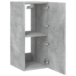 Berkfield Home TV Wall Cabinet with LED Lights Concrete Grey 30.5x35x70 cm - thumbnail 8