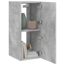 Berkfield Home TV Wall Cabinet with LED Lights Concrete Grey 30.5x35x70 cm - thumbnail 7