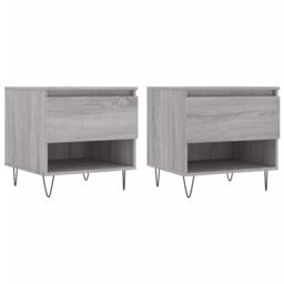 Berkfield Home Coffee Tables 2 pcs Grey Sonoma 50x46x50 cm Engineered Wood - Size: 50 x 46 x 50 cm - thumbnail 2