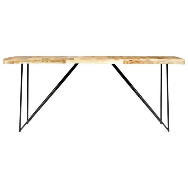 Berkfield Home Dining Table 180x90x76 cm Solid Mango Wood in Brown - Size: 180 x 90 x 76 cm - image 1