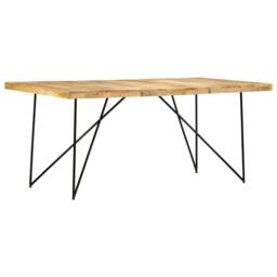 Berkfield Home Dining Table 180x90x76 cm Solid Mango Wood in Brown - Size: 180 x 90 x 76 cm - thumbnail 7