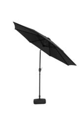 Garden Sanctuary 3M Classical Rotating Garden Parasol Patio Umbrella with Plastic Fillable Base in Black - thumbnail 5