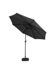 Garden Sanctuary 3M Classical Rotating Garden Parasol Patio Umbrella with Plastic Fillable Base in Black - thumbnail 3