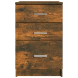 Berkfield Home Bed Cabinet Smoked Oak 40x40x63 cm Engineered Wood in Brown - Size: 40 x 40 x 63 cm - thumbnail 6