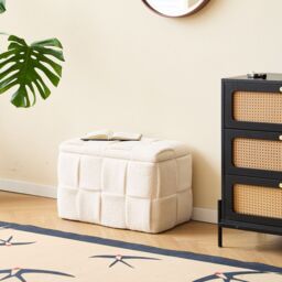 Nordlys Scandinavian Design Bench with Storage in White - thumbnail 2