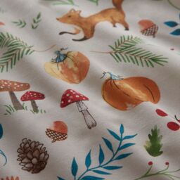 Portfolio Home Arden Animal Print Deer Duvet Cover Quilt Set with Pillowcase in Natural - Size: Double - thumbnail 3
