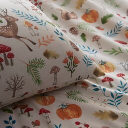 Portfolio Home Arden Animal Print Deer Duvet Cover Quilt Set with Pillowcase in Natural - Size: Double - thumbnail 2