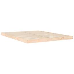 Berkfield Home Bed Frame Frame 150x200 cm King Size King Size Solid Wood Pine in Light Tan - thumbnail 4
