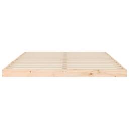 Berkfield Home Bed Frame Frame 150x200 cm King Size King Size Solid Wood Pine in Light Tan - thumbnail 5
