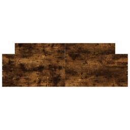 Berkfield Home Bed Frame with Headboard & Footboard Smoked Oak 140x200 cm in Brown - thumbnail 4