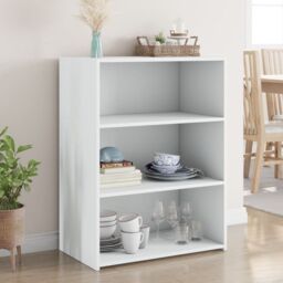Berkfield Home Sideboard White 70x41x93 cm Engineered Wood - Size: 70 x 41 x 93 cm - thumbnail 1