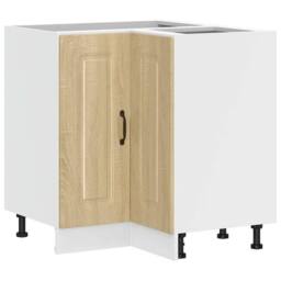 Berkfield Home Kitchen Corner Base Cabinet Kalmar Sonoma Oak Engineered Wood in Brown - thumbnail 3
