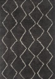 THE RUGS Soft Moroccan High Pile Shaggy Rugs & Runners Dark Grey Living Room - Size: 200 cm x 290 cm - thumbnail 2