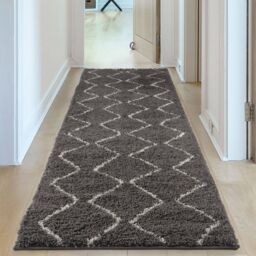 THE RUGS Soft Moroccan High Pile Shaggy Rugs & Runners Dark Grey Living Room - Size: 200 cm x 290 cm - thumbnail 8
