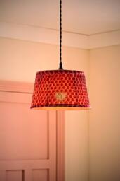 ValueLights Malina Double Pink Pleated Tapered Easy Fit Lamp Shade in Dark Pink - Size: Large - thumbnail 2