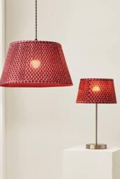 ValueLights Malina Double Pink Pleated Tapered Easy Fit Lamp Shade in Dark Pink - Size: Large - thumbnail 7
