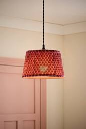 ValueLights Malina Double Pink Pleated Tapered Easy Fit Lamp Shade in Dark Pink - Size: Large - thumbnail 1