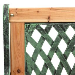 Berkfield Home Garden Bench 122 cm Cast Iron & Solid Firwood in Green - thumbnail 5