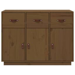 Berkfield Home Sideboard Honey Brown 100x40x75 cm Solid Wood Pine - Size: 100 x 40 x 75 cm - thumbnail 6