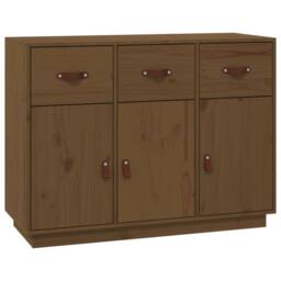 Berkfield Home Sideboard Honey Brown 100x40x75 cm Solid Wood Pine - Size: 100 x 40 x 75 cm - thumbnail 1