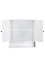 Living and Home Wall Mount Rectangular Mirror Cabinet Bathroom Organizer in White - thumbnail 5