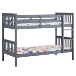 Home Discount Vida Designs Milan Detachable Bunk Bed Frame with Ladder Bedroom Kids Furniture in Grey - Size: Single - thumbnail 7