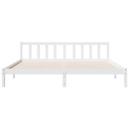 Berkfield Home Decorative Extra Long Bed Frame without Mattress White 200x210 cm - thumbnail 4