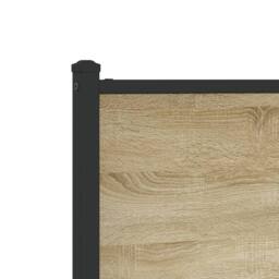 Berkfield Home Metal Bed Frame without Mattress Sonoma Oak 100x200 cm in Light Brown - thumbnail 9